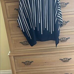 Striped Black and White Women's Top